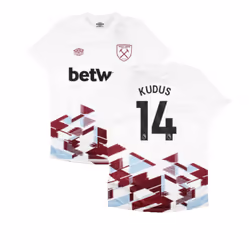 2023-2024 West Ham Warm Up Jersey (White) (Kudus 14) - S