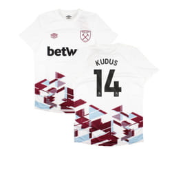 2023-2024 West Ham Warm Up Jersey (White) (Kudus 14) - S
