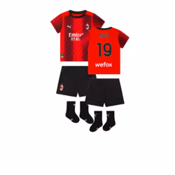 2023-2024 AC Milan Home Baby Kit (Theo 19) - 9-12 Months