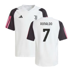 2023-2024 Juventus Training Shirt (White) - Kids (RONALDO  7) - MB