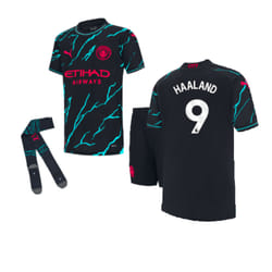 2023-2024 Man City Third Mini Kit (HAALAND 9) - 1-2 Years