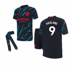 2023-2024 Man City Third Mini Kit (HAALAND 9) - 2-3 Years