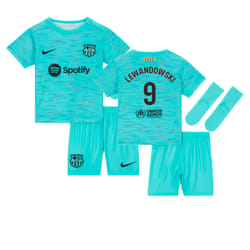 2023-2024 Barcelona Infants Baby Third Kit (Lewandowski 9) - 9-12 Months