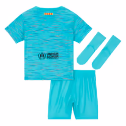 2023-2024 Barcelona Infants Baby Third Kit (Lewandowski 9) - 9-12 Months