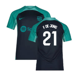 2023-2024 Barcelona Training Shirt (Thunder) - Kids (F De Jong 21) - XLB
