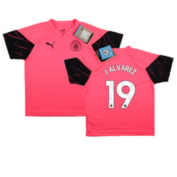 2023-2024 Man City Training Jersey (Sunset Glow) - Kids (J ALVAREZ 19) - XXLB