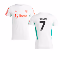 2023-2024 Man Utd Training Jersey (White) - Ladies (Toone 7) - M