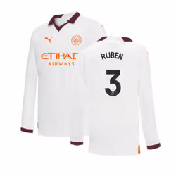 2023-2024 Man City Long Sleeve Away Shirt (Kids) (RUBEN 3) - XXLB