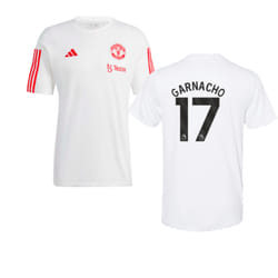 2023-2024 Man Utd Training Tee (White) (Garnacho 17) - XL