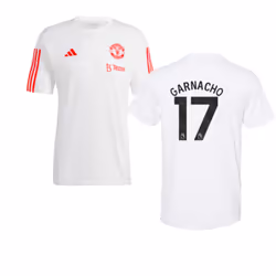 2023-2024 Man Utd Training Tee (White) (Garnacho 17) - XXL