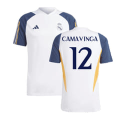 2023-2024 Real Madrid Training Shirt (White) (Camavinga 12) - XL