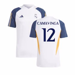 2023-2024 Real Madrid Training Shirt (White) (Camavinga 12) - 3XL