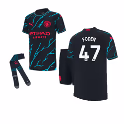 2023-2024 Man City Third Mini Kit (FODEN 47) - 3-4 Years