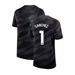 2023-2024 Chelsea Home Goalkeeper Shirt (Black) - Kids (Sanchez 1) - MB