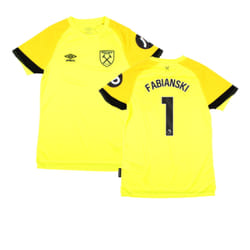 2023-2024 West Ham Change Goalkeeper Shirt (Yellow) - Kids (Fabianski 1) - SB
