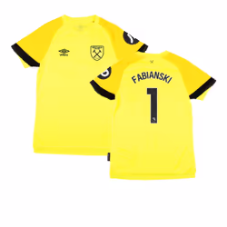 2023-2024 West Ham Change Goalkeeper Shirt (Yellow) - Kids (Fabianski 1) - MB
