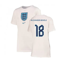 2022-2023 England Crest Tee (White) - Kids (Alexander Arnold 18) - XSB