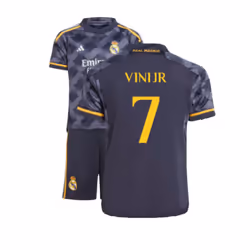 2023-2024 Real Madrid Away Mini Kit (Vini Jr 7) - 18-24 Months