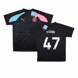 2023-2024 Man City Pre-Match Jersey (Dark Navy) - Kids (FODEN 47) - SB
