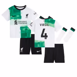 2023-2024 Liverpool Away Little Boys Mini Kit (Virgil 4) - XSB