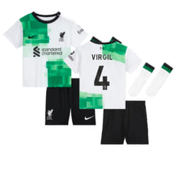 2023-2024 Liverpool Away Little Boys Mini Kit (Virgil 4) - XSB