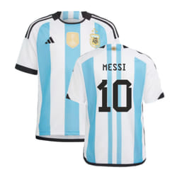 Argentina 2022 World Cup Winners Home Shirt - Kids (MESSI 10) - XLB
