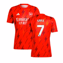 2023-2024 Arsenal Pre-Match Shirt (Red) (Saka 7) - XXL