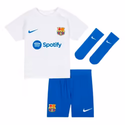 2023-2024 Barcelona Away Baby Kit (Lewandowski 9) - 6-9 Months