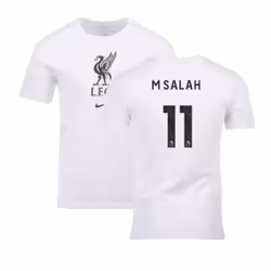 2023-2024 Liverpool Crest Tee (White) (M Salah 11) - S