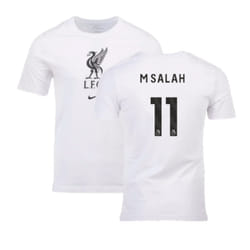 2023-2024 Liverpool Crest Tee (White) (M Salah 11) - S
