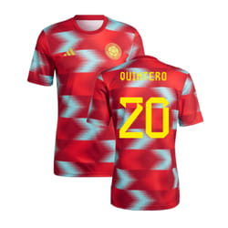 2022-2023 Colombia Pre-Match Shirt (Red) (QUINTERO 20) - L