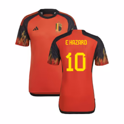 2022-2023 Belgium Authentic Home Shirt (E HAZARD 10) - L