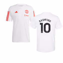 2023-2024 Man Utd Training Tee (White) (Rashford 10) - XL