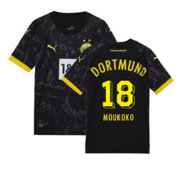 2023-2024 Borussia Dortmund Away Shirt (Kids) (Moukoko 18) - MB
