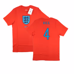 2022-2023 England World Cup Crest Tee (Red) (Rice 4) - S