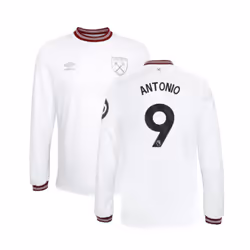 2023-2024 West Ham Long Sleeve Away Shirt (Kids) (ANTONIO 9) - XLB