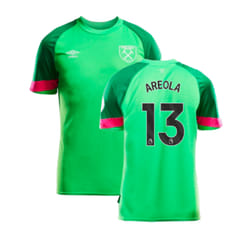 2023-2024 West Ham Home Goalkeeper Shirt (Green) - Kids (Areola 13) - MB