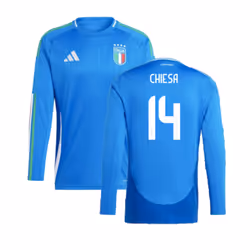 2024-2025 Italy Long Sleeve Home Shirt (CHIESA 14) - XL