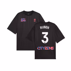 2023-2024 Man City FtblNrgy Jersey (Black) (RUBEN 3) - L