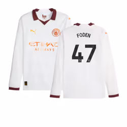 2023-2024 Man City Long Sleeve Away Shirt (FODEN 47) - S