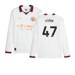 2023-2024 Man City Long Sleeve Away Shirt (FODEN 47) - M