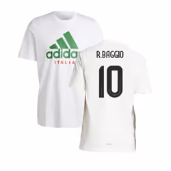 2024-2025 Italy DNA Graphic Tee (White) (R.BAGGIO 10) - L