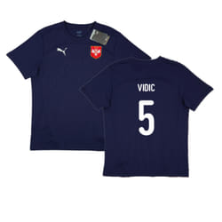 2024-2025 Serbia Training Jersey (Navy) (Vidic 5) - S