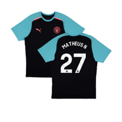 2023-2024 Man City Casuals Tee (Navy) (Matheus N 27) - XL