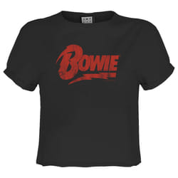 Amplified Womens/Ladies David Bowie Logo T-Shirt - XS, Charcoal/Red