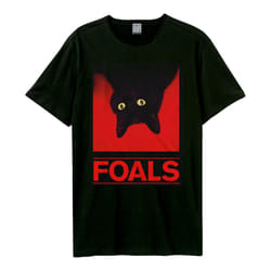 Amplified Unisex Adult Black Cat Foal T-Shirt - XS, Black/Red
