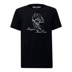 Amplified Unisex Adult Happier Than Ever Billie Eilish T-Shirt - 3XL, Black