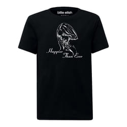 Amplified Unisex Adult Happier Than Ever Billie Eilish T-Shirt - 3XL, Black