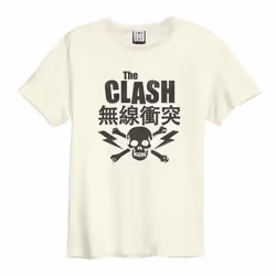 Amplified Unisex Adult The Clash T-Shirt - S, Vintage White