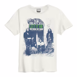 Amplified Unisex Adult You Know My Name The Beatles T-Shirt - S, Vintage White
